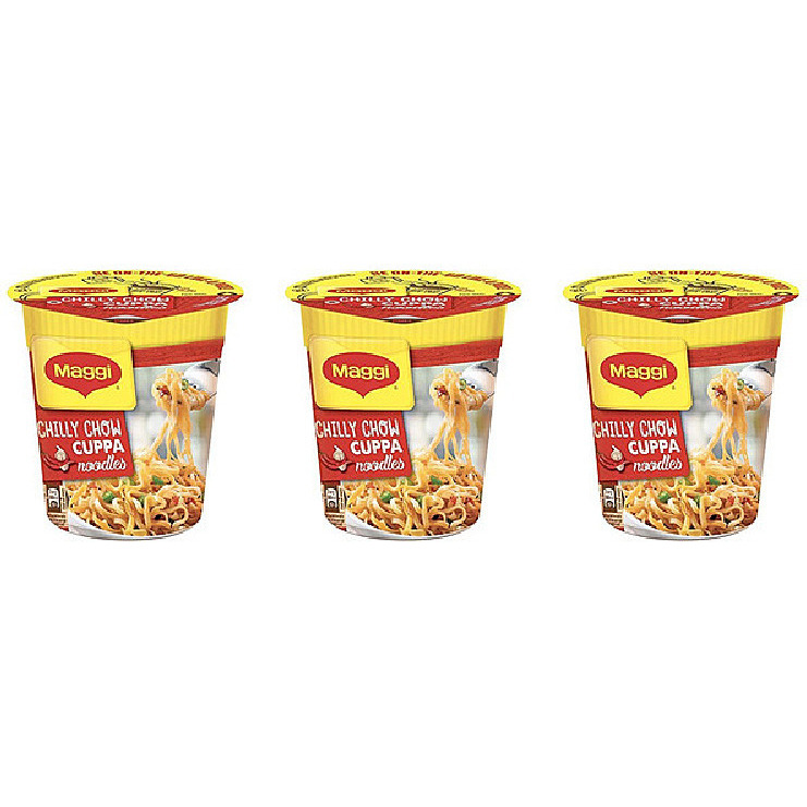 Pack of 3 - Maggi Chilly Chow Cuppa Noodles - 70 Gm (2.45 Oz)