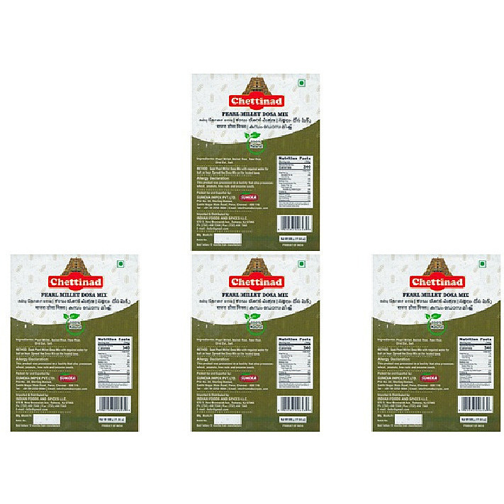 Pack of 4 - Chettinad Pearl Millet Dosa Mix - 500 Gm (1.1 Lb)