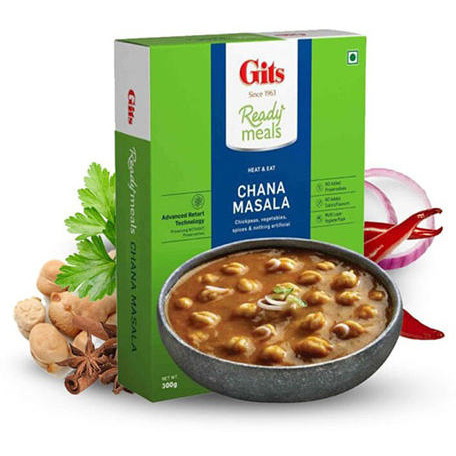 Pack of 4 - Gits Heat & Eat Chana Masala Ready Meals - 300 Gm (10.5 Oz)