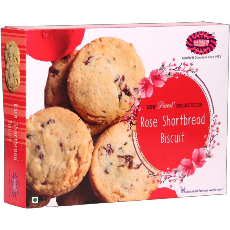 Pack of 3 - Karachi Bakery Rose Shortbread Biscuit - 300 Gm (10 Oz)