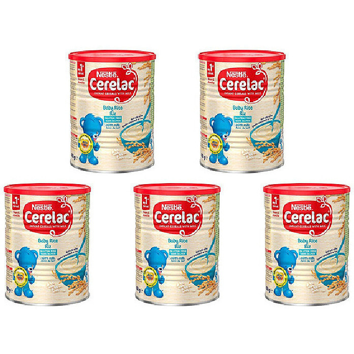 Pack of 5 - Nestle Cerelac Rice With Milk - 400 Gm (14 Oz)