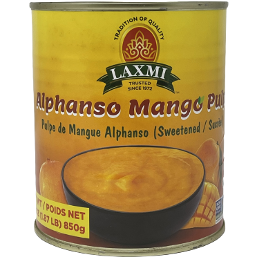 Pack of 2 - Laxmi Alphonso Mango Pulp - 850 Gm (1.87 Lb)