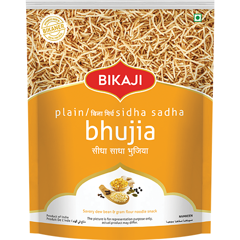 Pack of 2 - Bikaji Plain Sidha Sadha Bhujia - 400 Gm (14.1 Oz)
