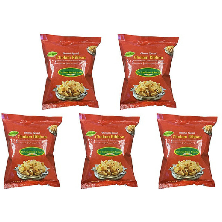 Pack of 5 - Grand Sweets & Snacks Cholam Ribbon - 6 Oz (170 Gm)