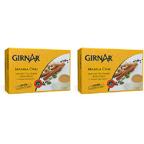 Pack of 2 - Girnar Instant Masala Chai Milk Tea Sweetened - 220 Gm (7.7 Oz)