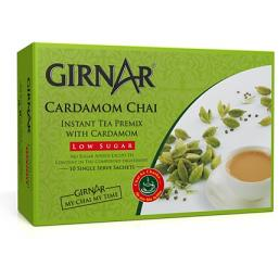 Pack of 3 - Girnar Instant Cardamom Chai Milk Tea Reduced Sugar - 120 Gm (4.2 Oz)