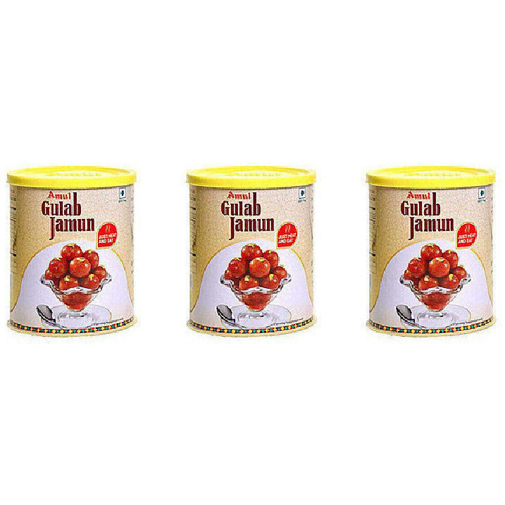 Pack of 3 - Amul Gulab Jamun Can - 1 Kg (2.2 Lb)