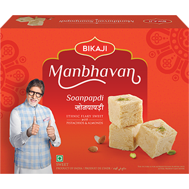 Pack of 2 - Bikaji Soan Papdi Manbhavan - 500 Gm (1.1 Lb)