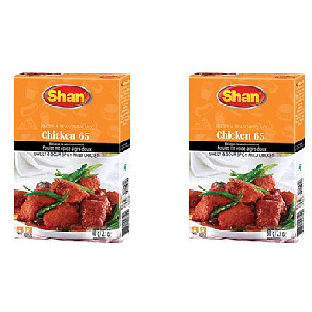 Pack of 2 - Shan Chicken 65 Masala - 60 Gm (2.1 Oz)