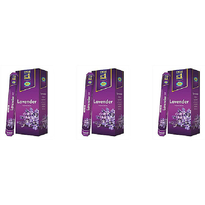 Pack of 3 - Cycle No 1 Lavender Agarbatti Incense Sticks - 120 Pc