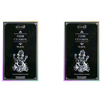 Pack of 2 - Hem Champa Black Natural Masala Agarbatti Incense Sticks