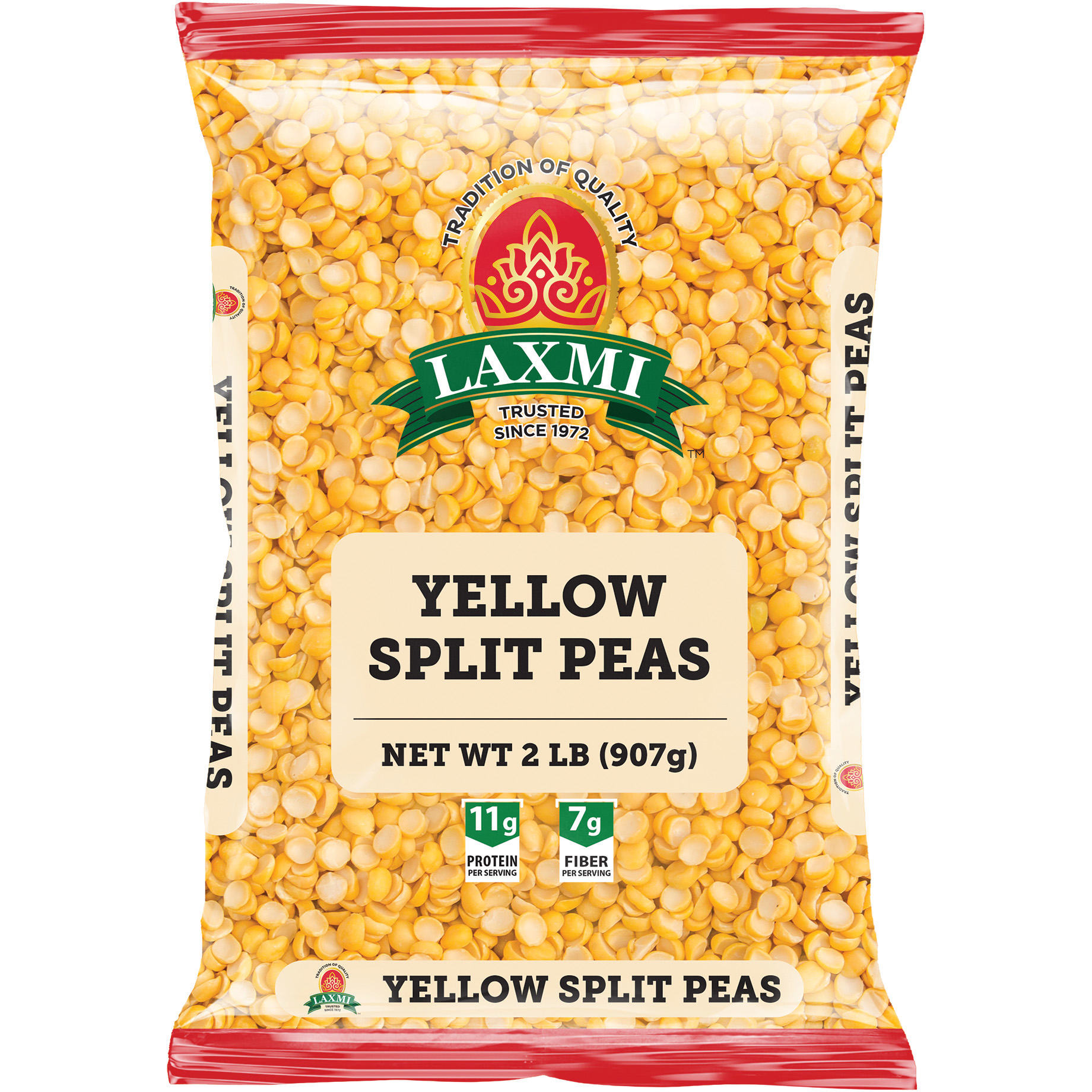 Pack of 5 - Laxmi Yellow Split Peas - 2 Lb (907 Gm)