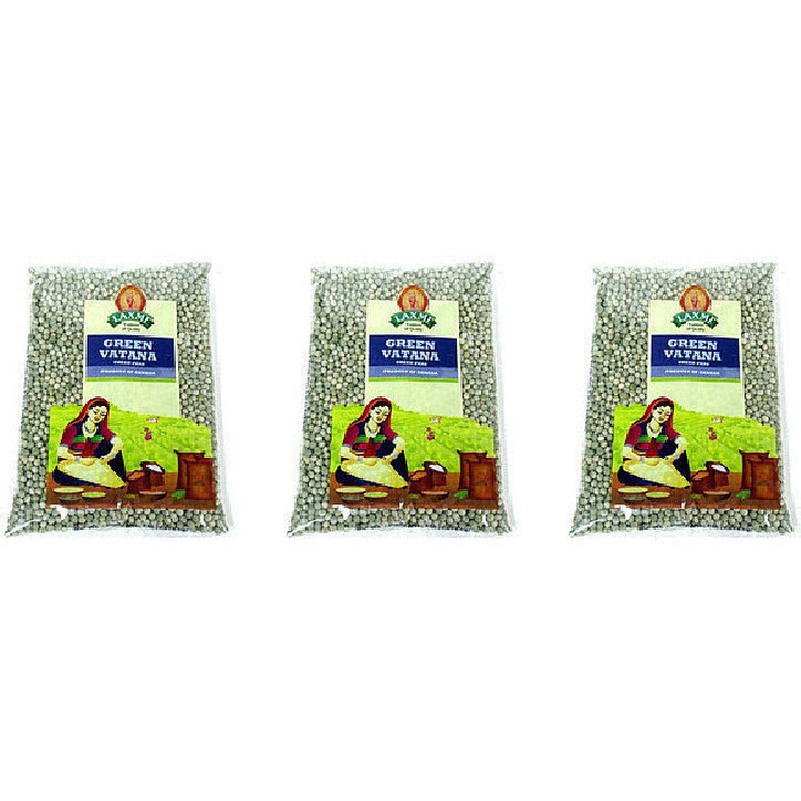 Pack of 3 - Laxmi Green Vatana Whole Green Peas - 4 Lb (1.81 Kg)
