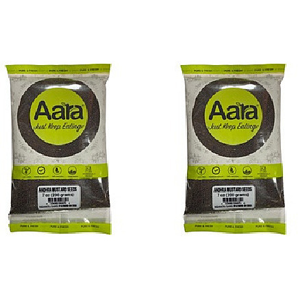 Pack of 2 - Aara Andhra Mustard Seeds - 400 Gm (14 Oz)
