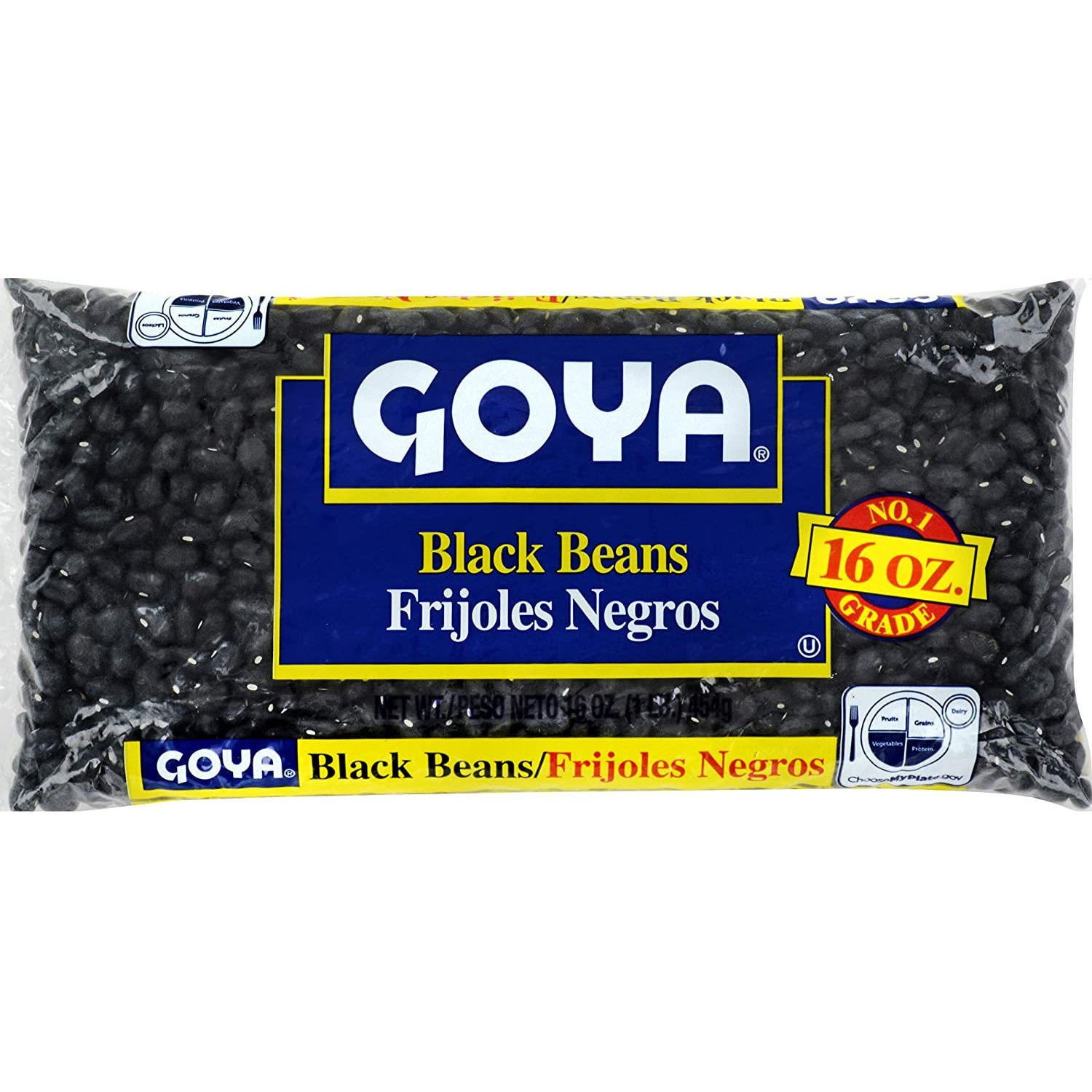 Pack of 3 - Goya Black Beans - 1 Lb (453 Gm)