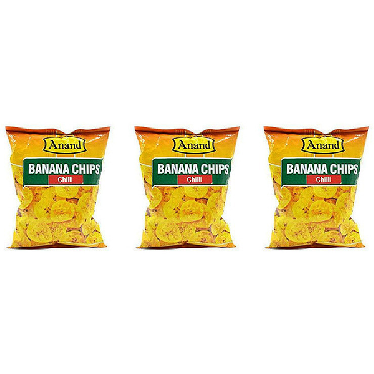 Pack of 3 - Anand Banana Chips Chilli - 170 Gm (6 Oz)