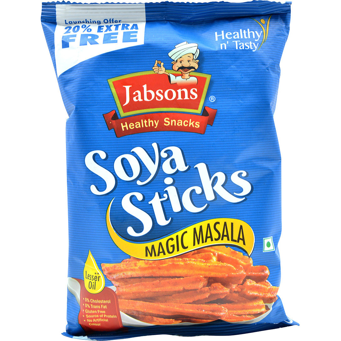 Pack of 3 - Jabsons Soya Sticks Magic Masala - 6.35 Oz (180 Gm)