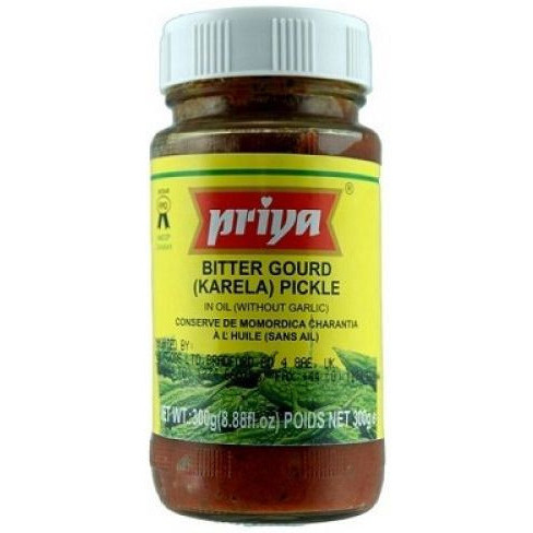 Pack of 3 - Priya Bitter Gourd Pickle No Garlic - 300 Gm (10 Oz)