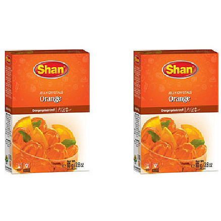 Pack of 2 - Shan Jelly Crystals Orange - 80 Gm (2.8 Oz)
