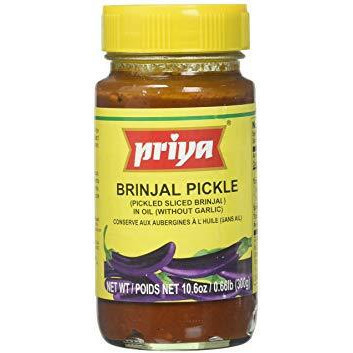 Pack of 4 - Priya Brinjal Pickle No Garlic - 300 Gm (10 Oz)