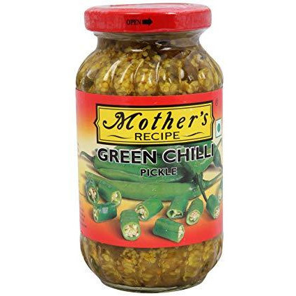 Pack of 4 - Mother's Recipe Green Chilli Pickle - 500 Gm (1.1 Lb)