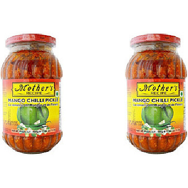 Pack of 2 - Mother's Recipe Mango Chilli Pickle - 500 Gm (17.6 Oz)