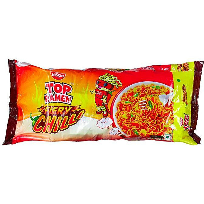 Pack of 3 - Top Ramen Fiery Chilly Noodles - 10 Oz (280 Gm)