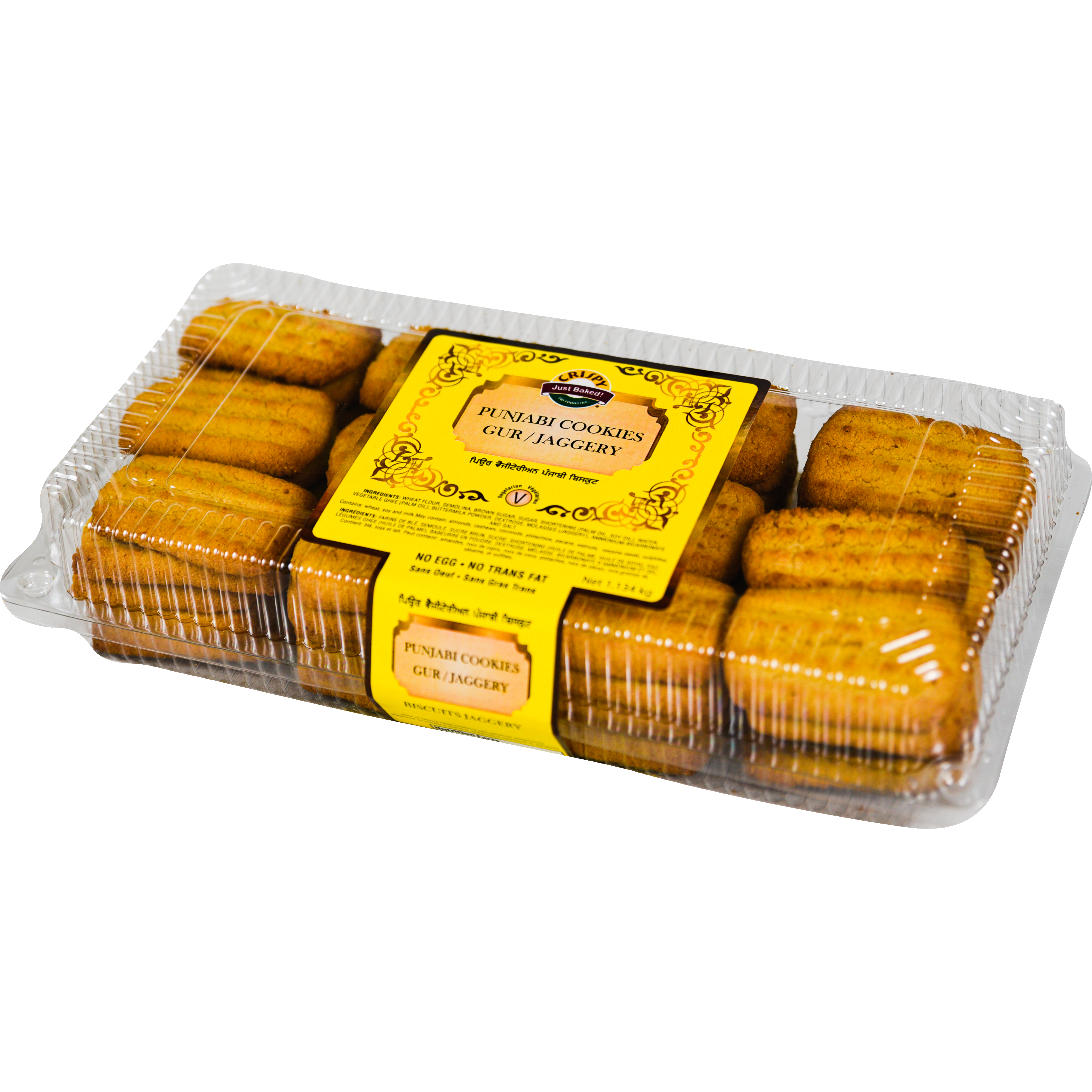 Pack of 4 - Crispy Punjabi Gur Cookies - 800 Gm (1.76 Lb)
