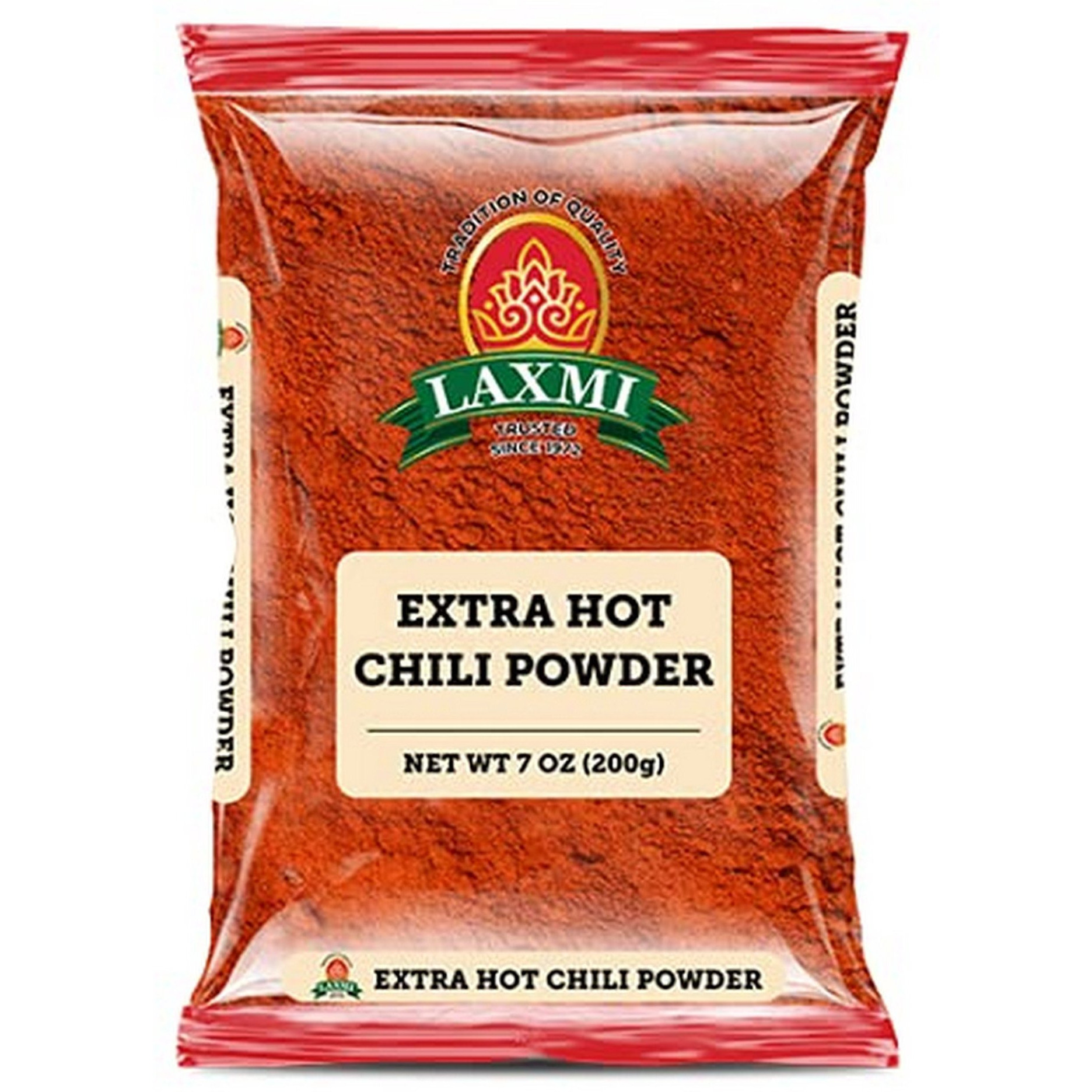 Pack of 4 - Laxmi Extra Hot Chili Powder - 200 Gm (7 Oz)
