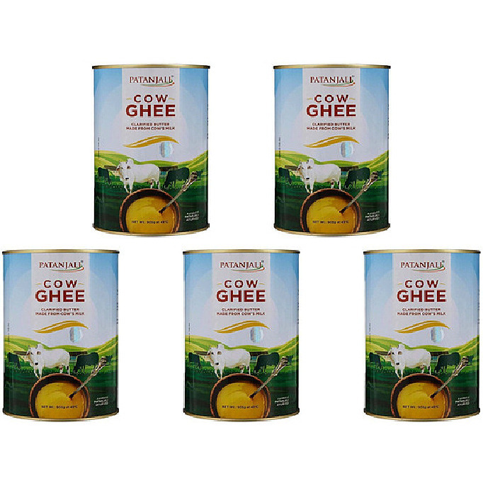 Pack of 5 - Patanjali Cow Ghee - 2 Lb (907 Gm)