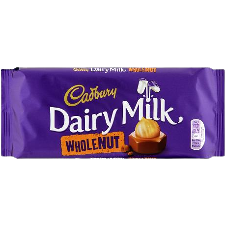 Pack of 3 - Cadbury Dairy Milk Chocolate Whole Nut - 180 Gm (6.4 Oz)