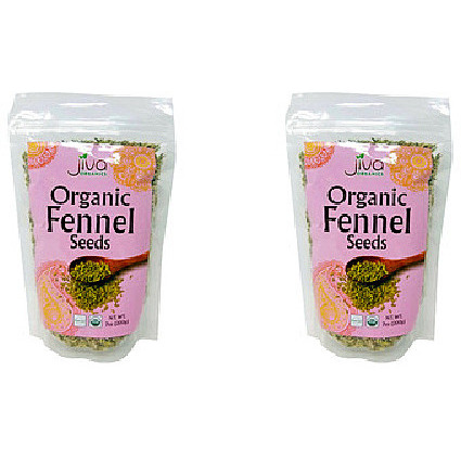 Pack of 2 - Jiva Organics Organic Fennel Seeds - 200 Gm (7 Oz)