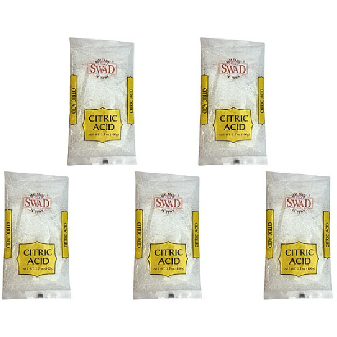 Pack of 5 - Swad Citric Acid - 100 Gm (3.5 Oz) [50% Off]