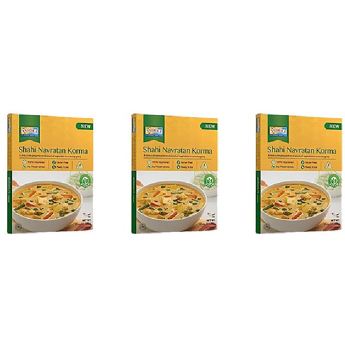 Pack of 3 - Ashoka Shahi Navratan Korma Vegan Ready To Eat - 10 Oz (280 Gm)