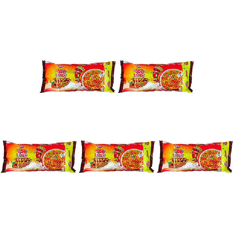 Pack of 5 - Top Ramen Fiery Chilly Noodles - 10 Oz (280 Gm)
