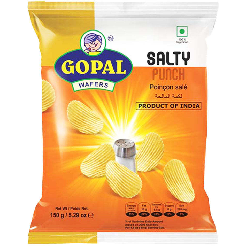 Pack of 3 - Gopal Wafers Salty Punch - 150 Gm (5.29 Oz) [50% Off]