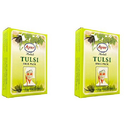 Pack of 2 - Ayur Herbals Tulsi Face Pack - 100 Gm (3.5 Oz)