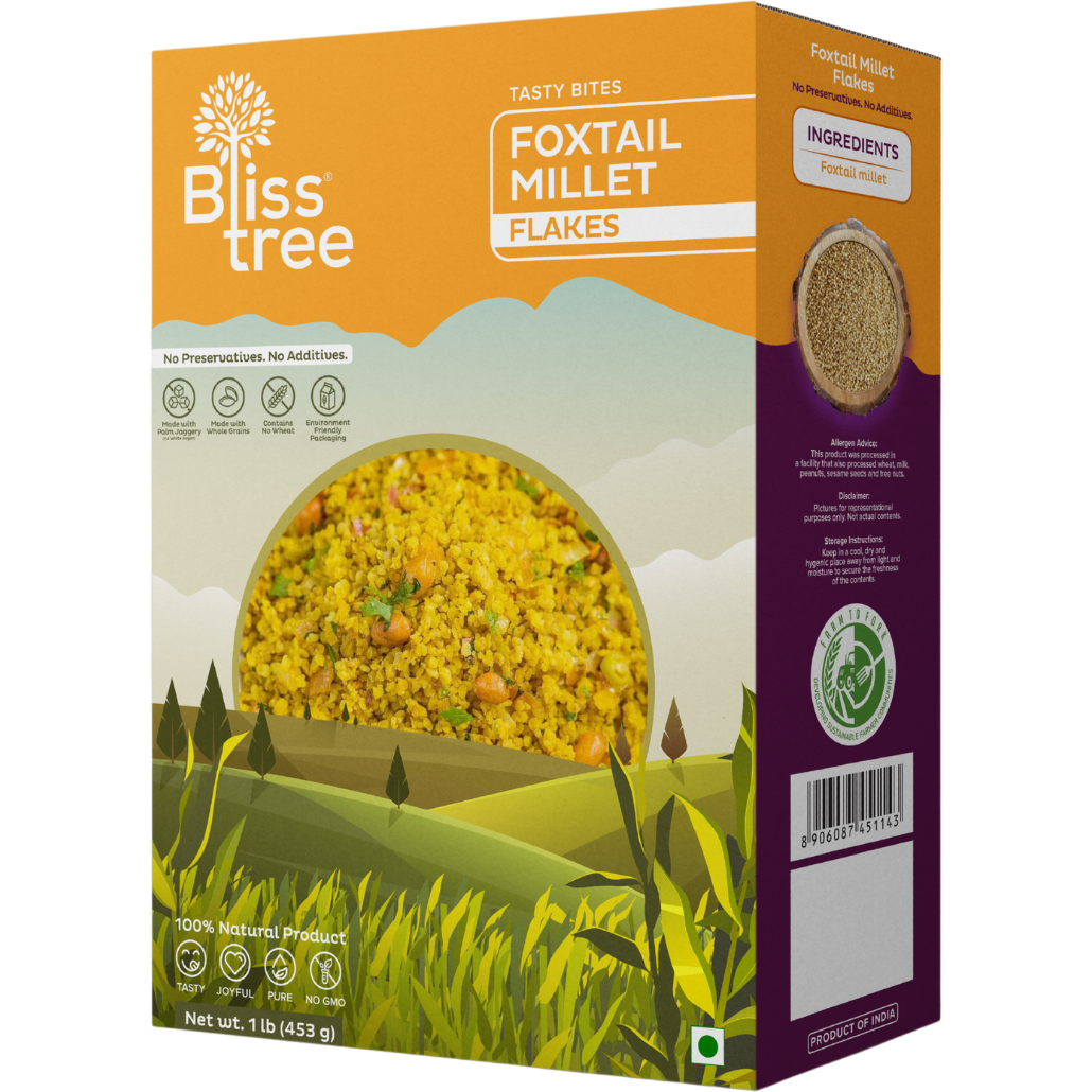 Pack of 2 - Bliss Tree Foxtail Millet Flakes - 1 Lb (453 Gm)