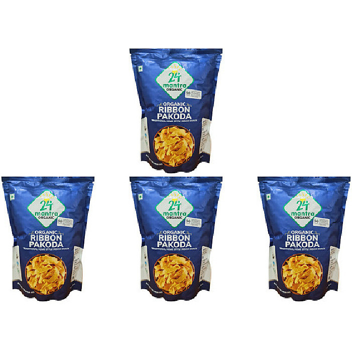 Pack of 4 - 24 Mantra Organic Ribbon Pakora - 150 Gm (5.30 Oz)