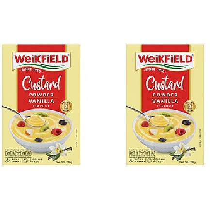 Pack of 2 - Weikfield Custard Powder Vanilla - 200 Gm (7 Oz)