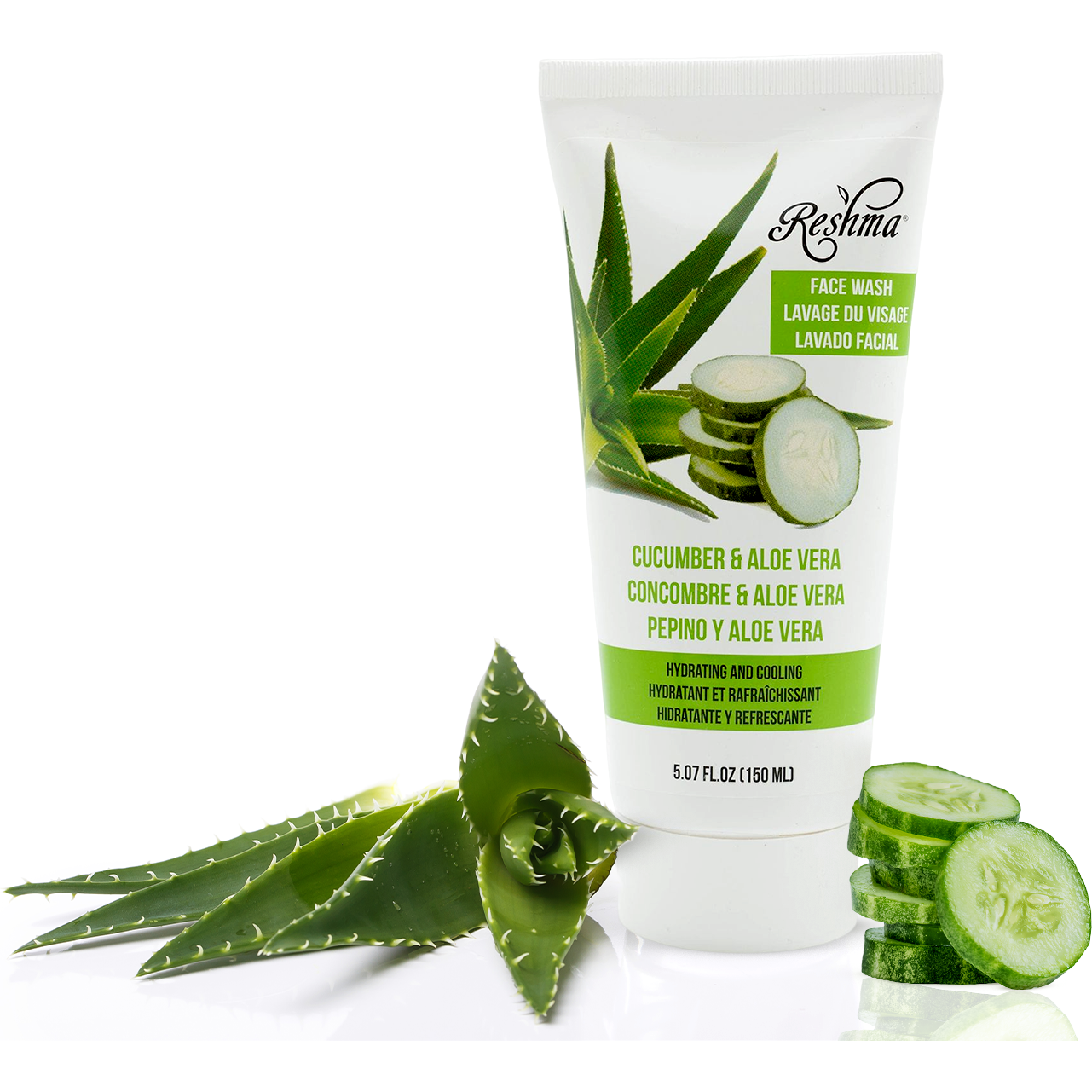 Pack of 2 - Reshma Cucumber & Aloe Vera Face Wash - 150 Ml (5.07 Oz)