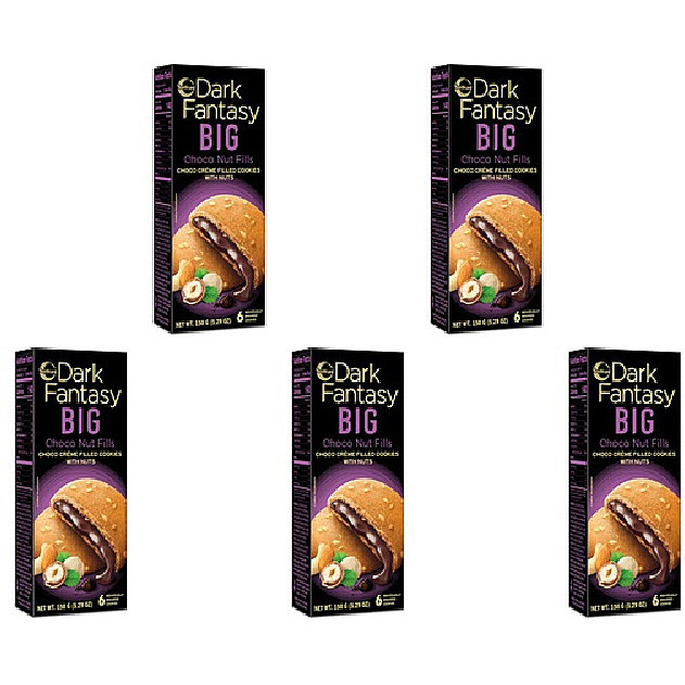 Pack of 5 - Sunfeast Dark Fantasy Big Choco Nut Fills - 150 Gm (5.29 Oz)