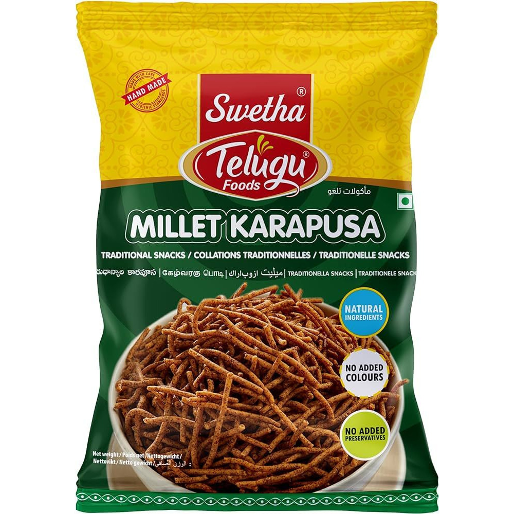Pack of 3 - Telugu Foods Millet Karapusa - 170 Gm (6.0 Oz)