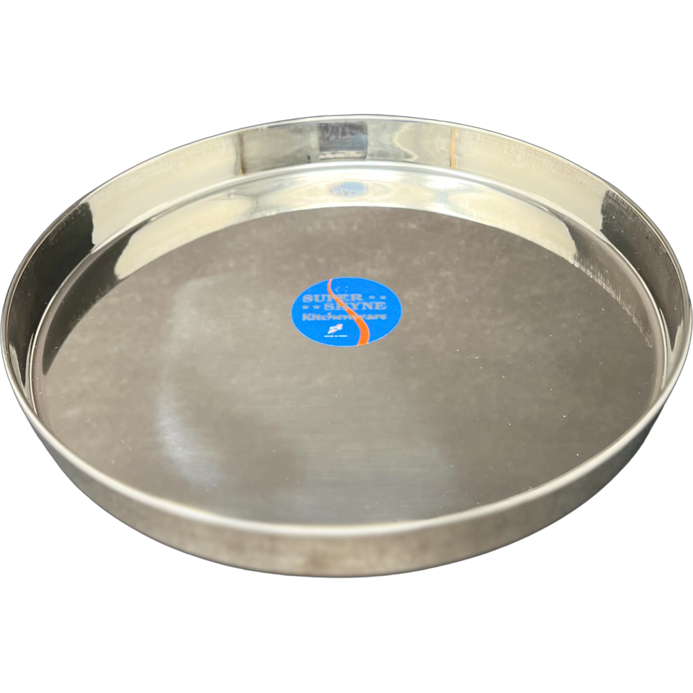 Pack of 2 - Super Shyne Stainless Steel Thali - 10 Inch