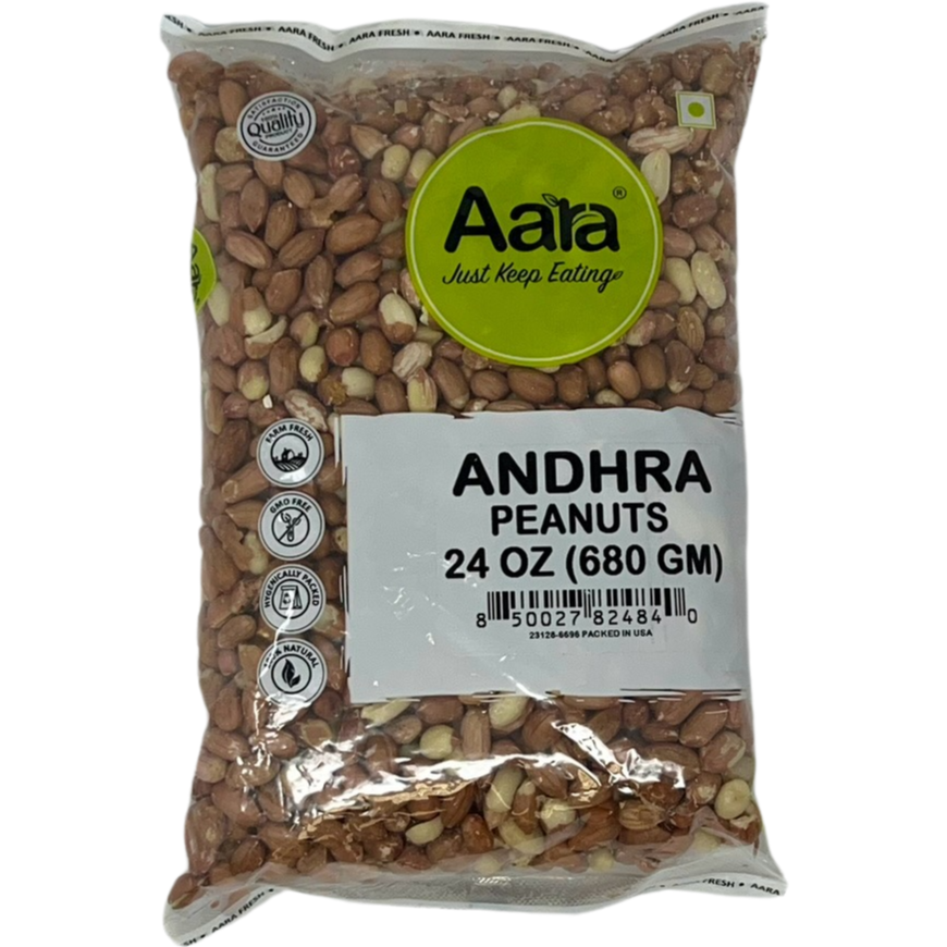 Pack of 3 - Aara Andhra Peanuts - 24 Oz (680 Gm)