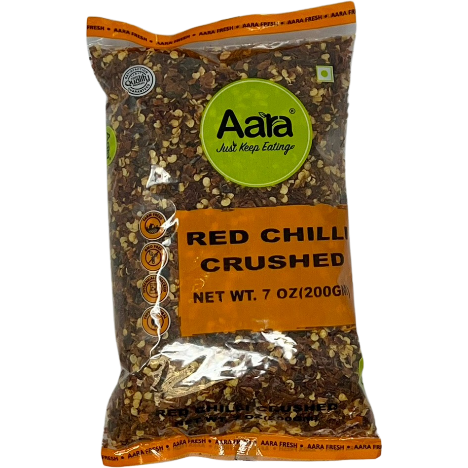 Pack of 4 - Aara Red Chilli Crushed - 200 Gm (7 Oz)