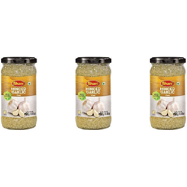 Pack of 3 - Shan Minced Garlic Paste - 300 Gm (10.58 Oz)