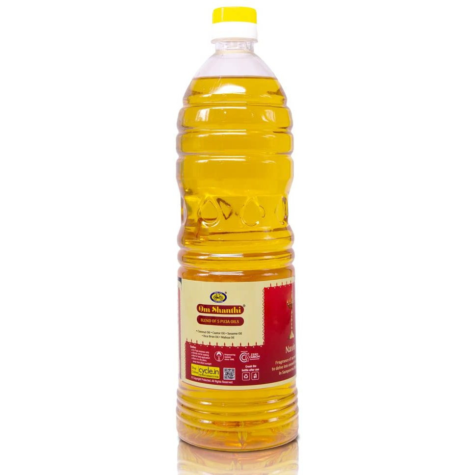 Pack of 2 - Cycle No 1 Pure Puja Oil Tulsi - 500 Ml (16.9 Fl Oz)