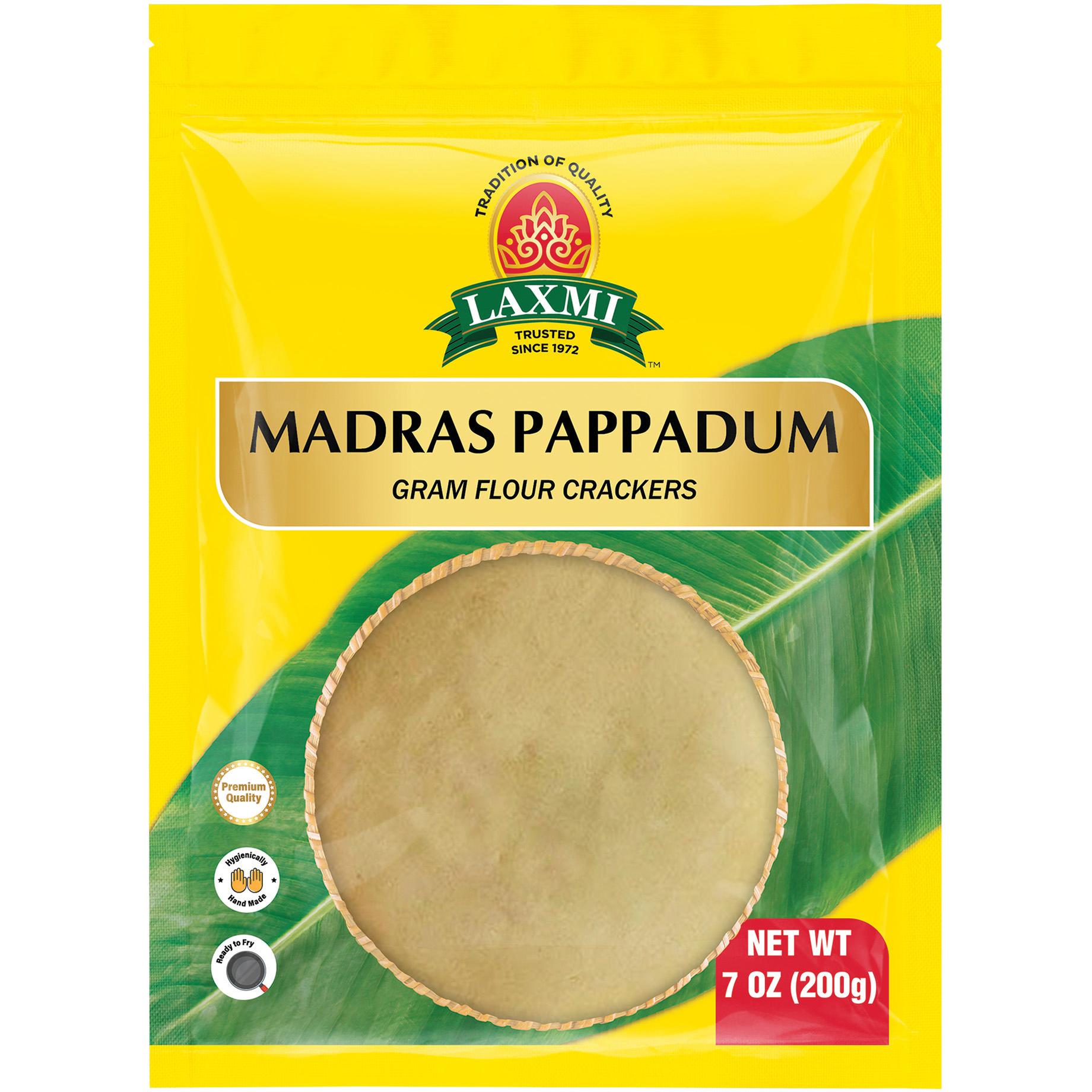 Pack of 3 - Laxmi Madras Pappadum - 200 Gm (7 Oz)
