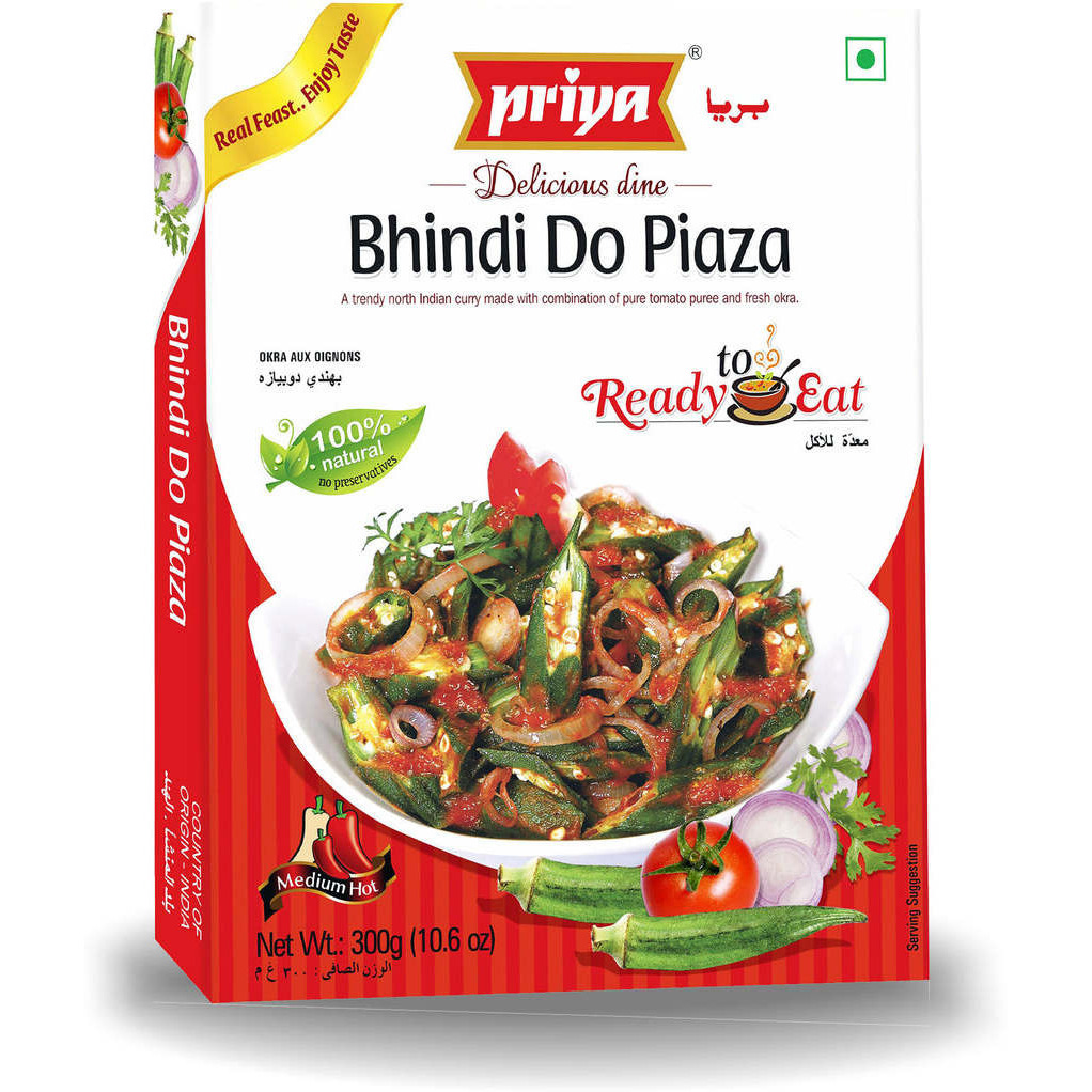 Pack of 3 - Priya Rte Bhindi Do Piaza - 300 Gm (10.6 Oz)